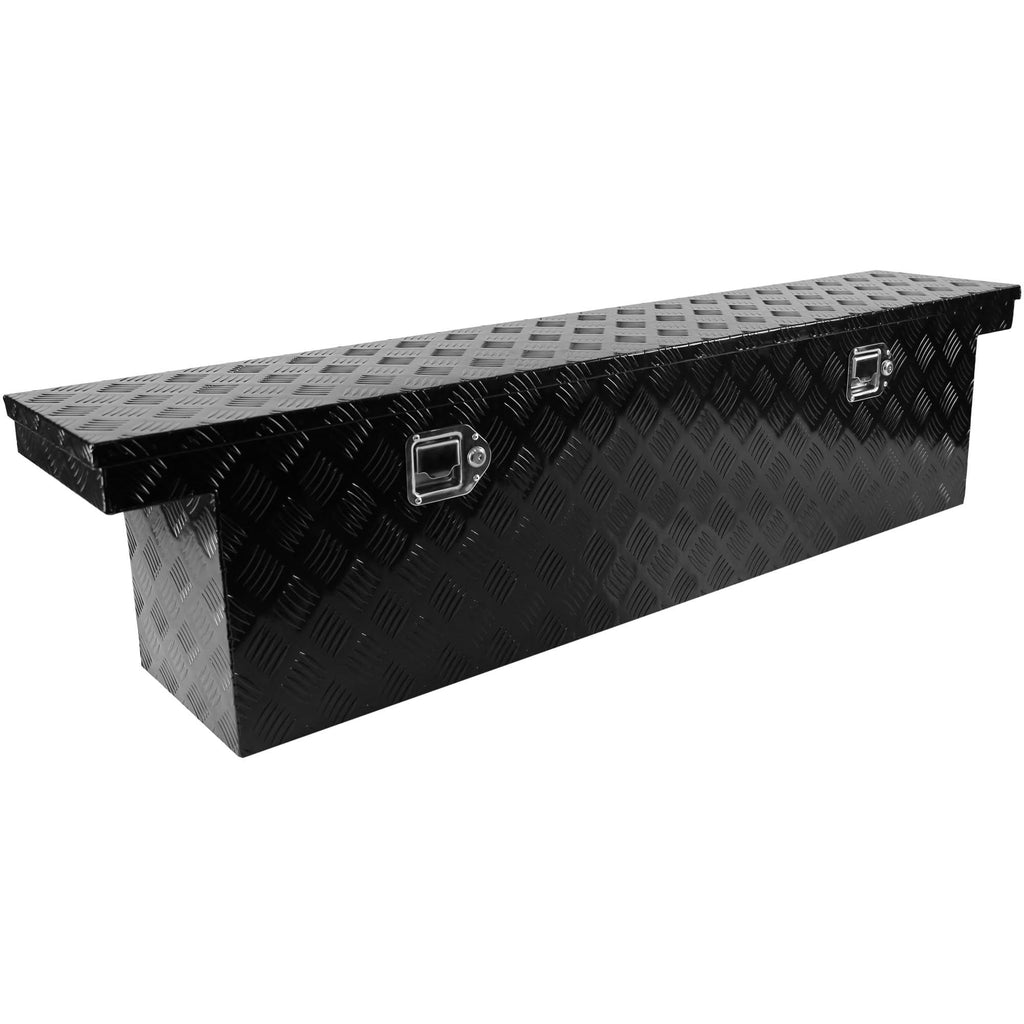 Garvee 60 Inch Heavy Duty Aluminum Stripes Plated Tool Box Waterproof Storage Toolbox with Lock for RV ATV Trailer Truck 60.2 Inches