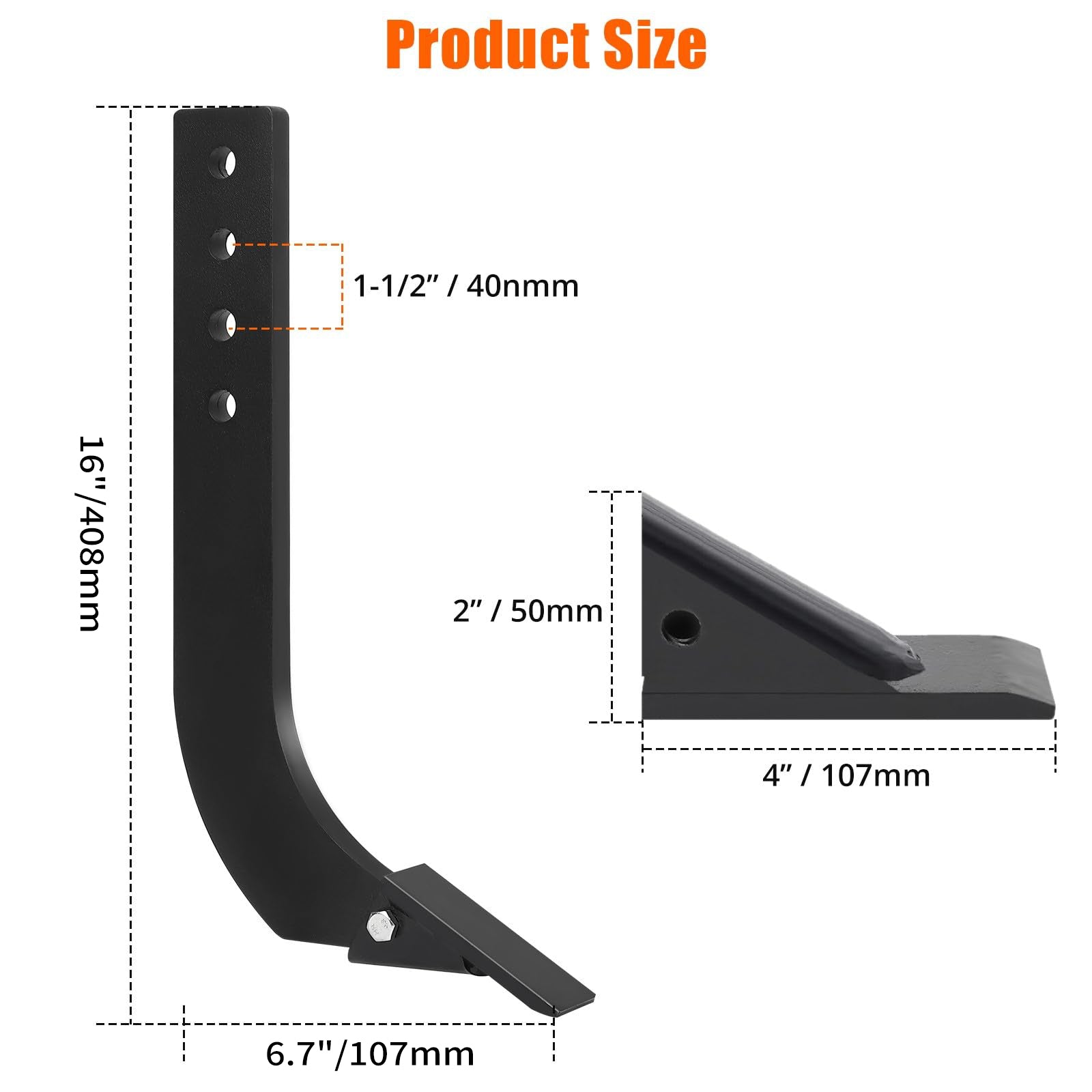 Garvee Box Blade for Tractor with 16 Inch Adjustable Ripper Shanks, Heavy-Duty Steel, Anti-Rust Coating, Easy Assembly, Suitable for Digging and Plowing