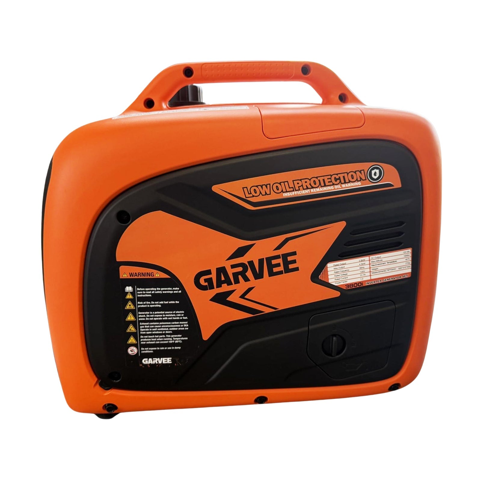 Garvee 4500W Portable Inverter Generator for Automotive Use – Ultra-Quiet, Compact, Reliable Power – Ideal for Home Backup, Camping, Outdoor – GR4500i 3.1kW with CO detector Exported to the United States