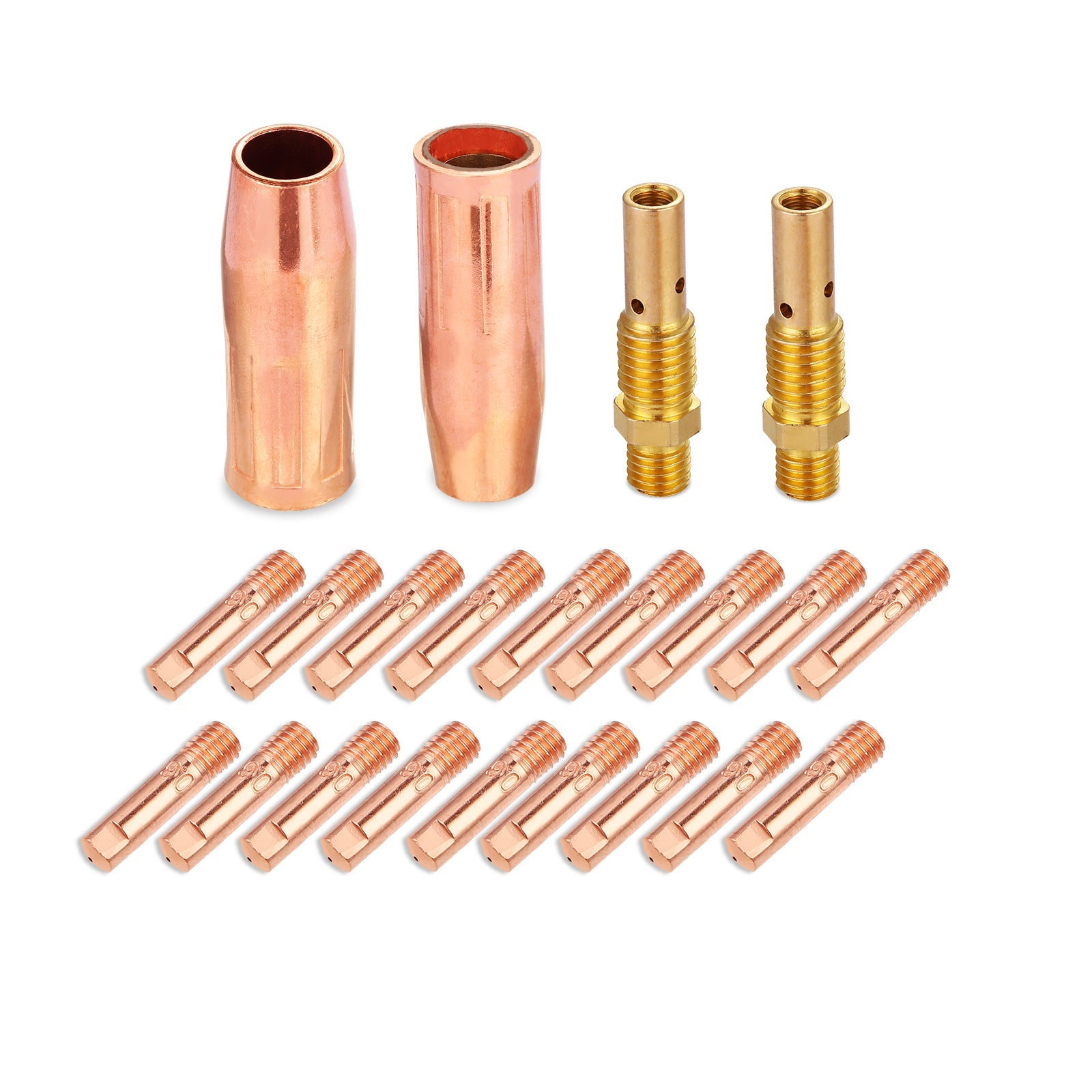 Garvee MIG Welding Gun Accessory Kit .023" Tip Nozzle Diffuser Replacement for Universal MIG Guns 24 Pieces