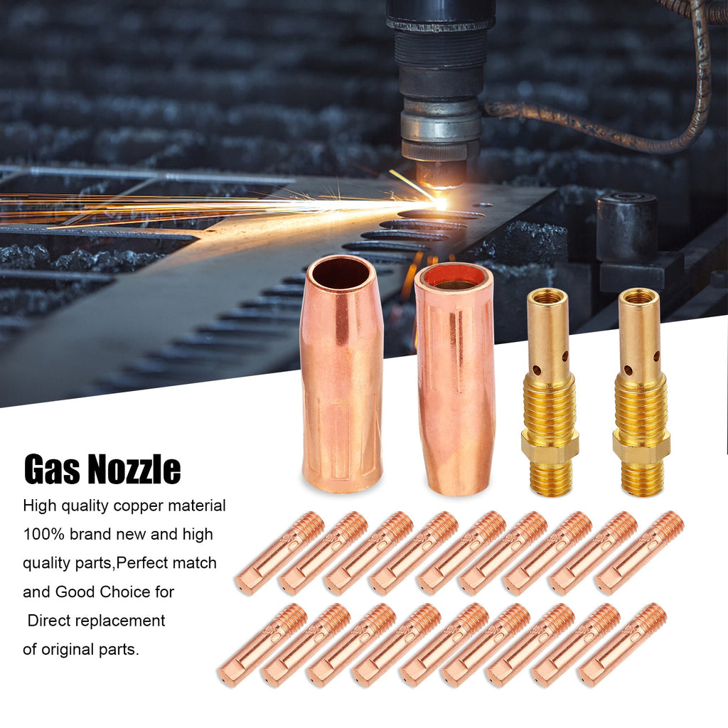 Garvee MIG Welding Gun Accessory Kit .023" Tip Nozzle Diffuser Replacement for Universal MIG Guns 24 Pieces