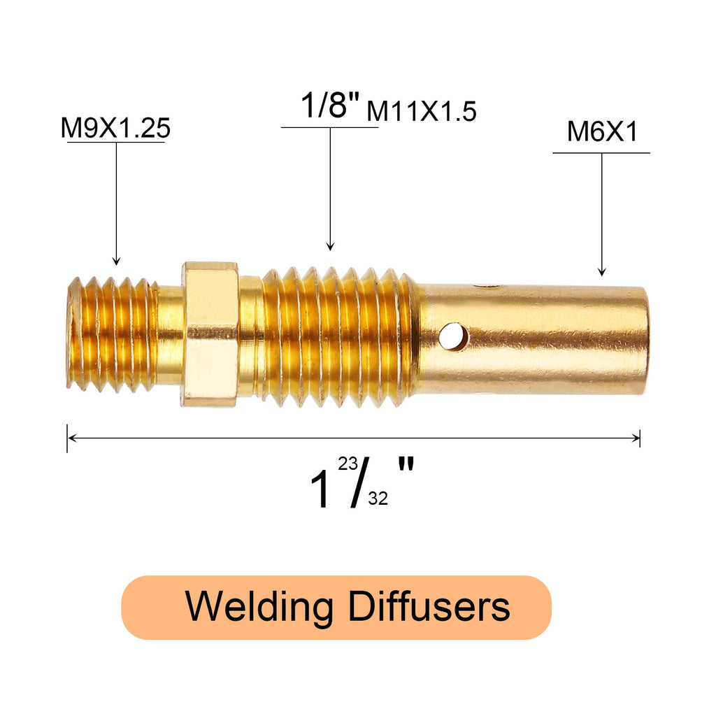 Garvee MIG Welding Gun Accessory Kit .023" Tip Nozzle Diffuser Replacement for Universal MIG Guns 24 Pieces