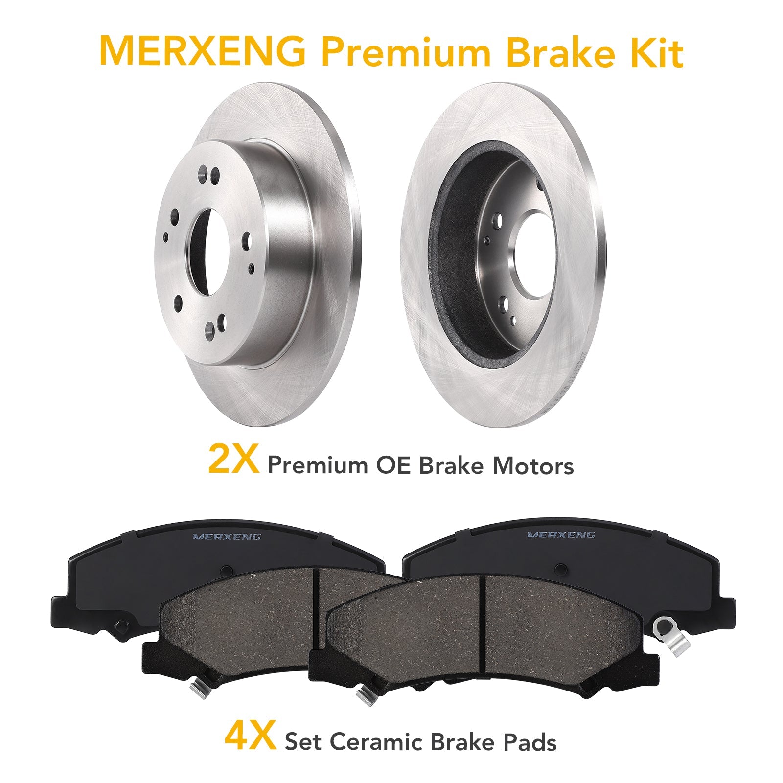 Garvee Premium Ceramic Disc Rear Brake Rotor Compatible With ACCORD TSX Rear Aluminum-Zinc Coating Rust Resistant