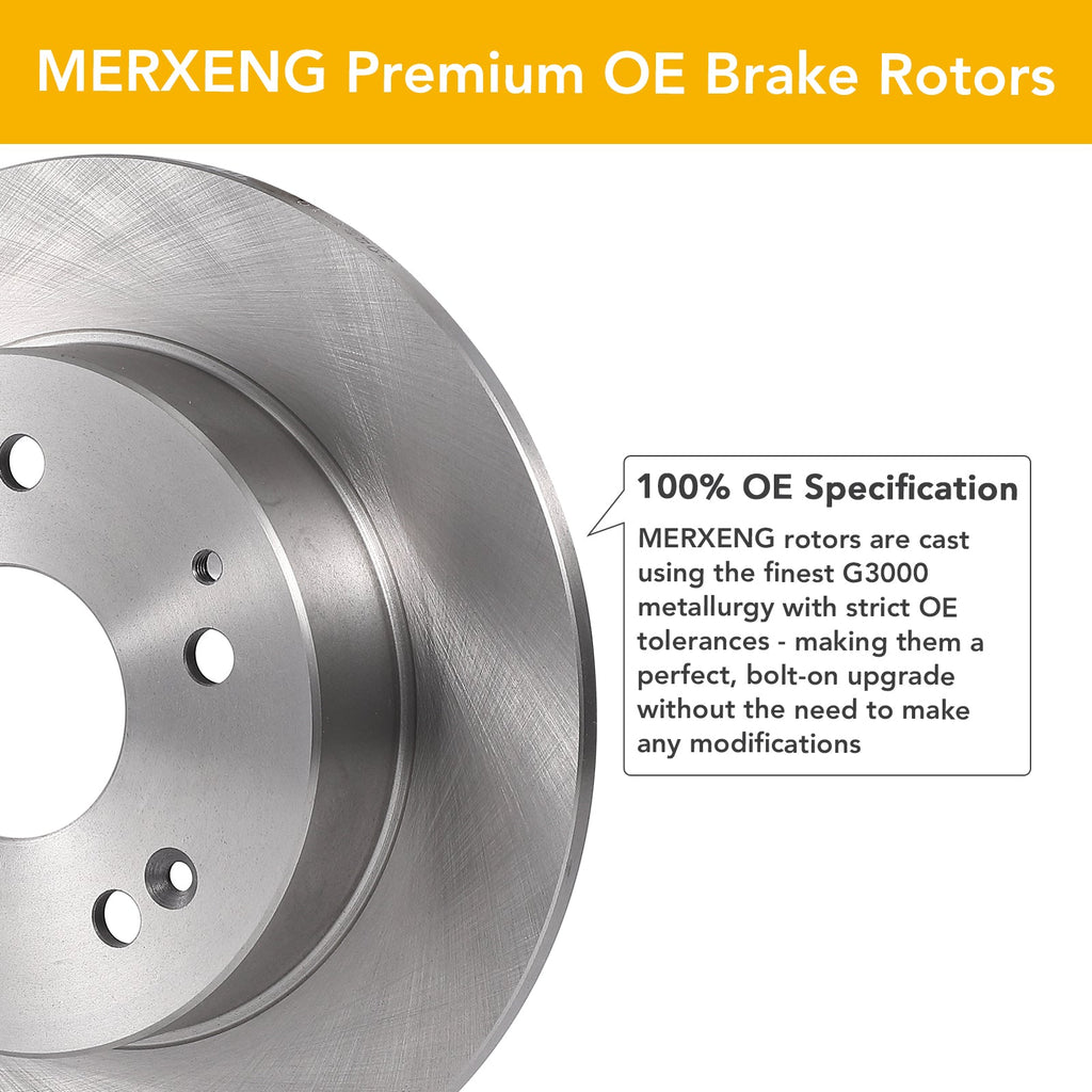 Garvee Premium Ceramic Disc Rear Brake Rotor Compatible With ACCORD TSX Rear Aluminum-Zinc Coating Rust Resistant