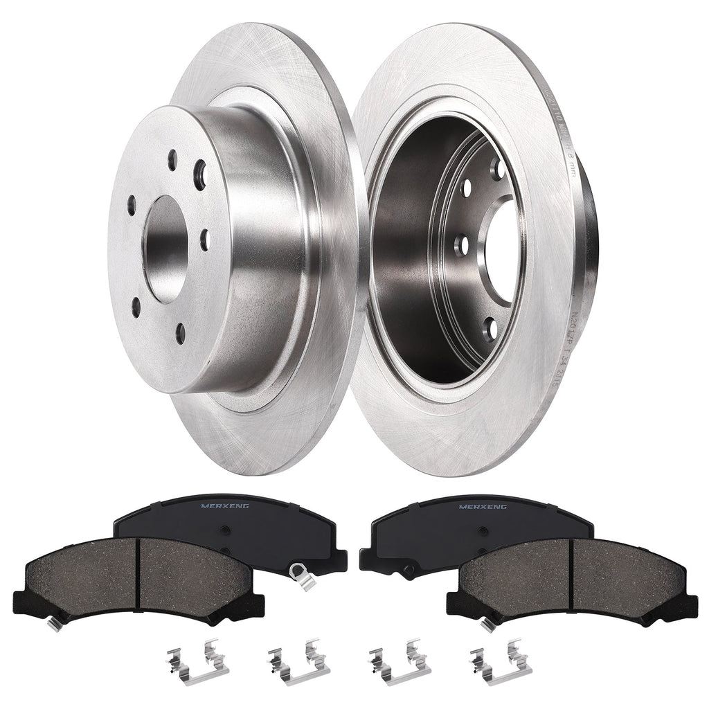 Garvee Premium Ceramic Disc Front Brake Rotor Compatible With Impala Monte Carlo Lucerne Front Aluminum-Zinc Coated Rust Resistant