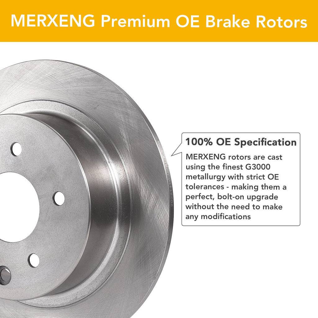 Garvee Premium Ceramic Disc Front Brake Rotor Compatible With Impala Monte Carlo Lucerne Front Aluminum-Zinc Coated Rust Resistant