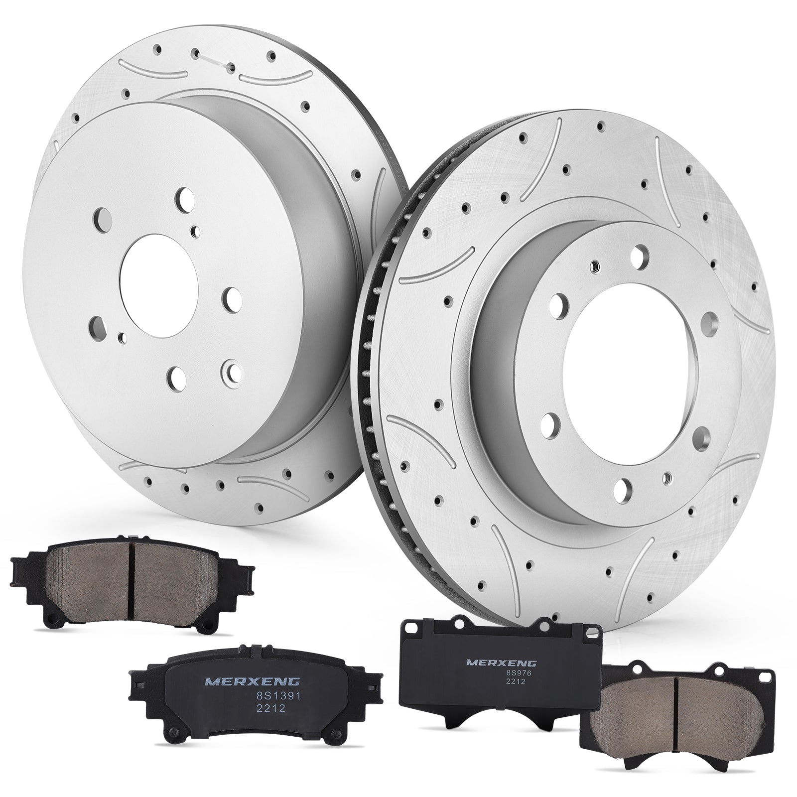 Garvee Premium Ceramic Disc Rear Brake Rotor Compatible With JEEP WRANGLER JK Rear Aluminum-Zinc Coated Durable Rust-Resistant