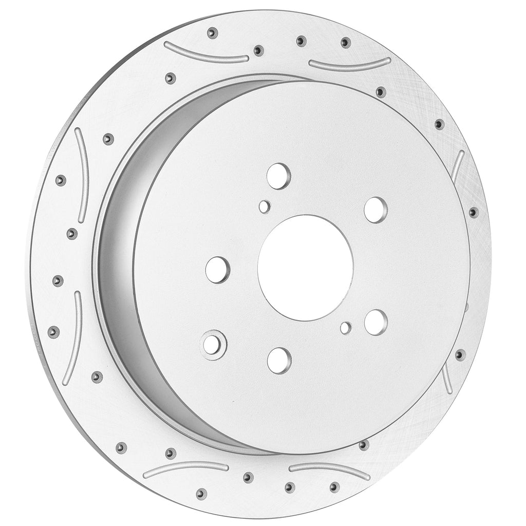 Garvee Premium Ceramic Disc Rear Brake Rotor Compatible With JEEP WRANGLER JEEP WRANGLER JK Rear Aluminum-Zinc Coating