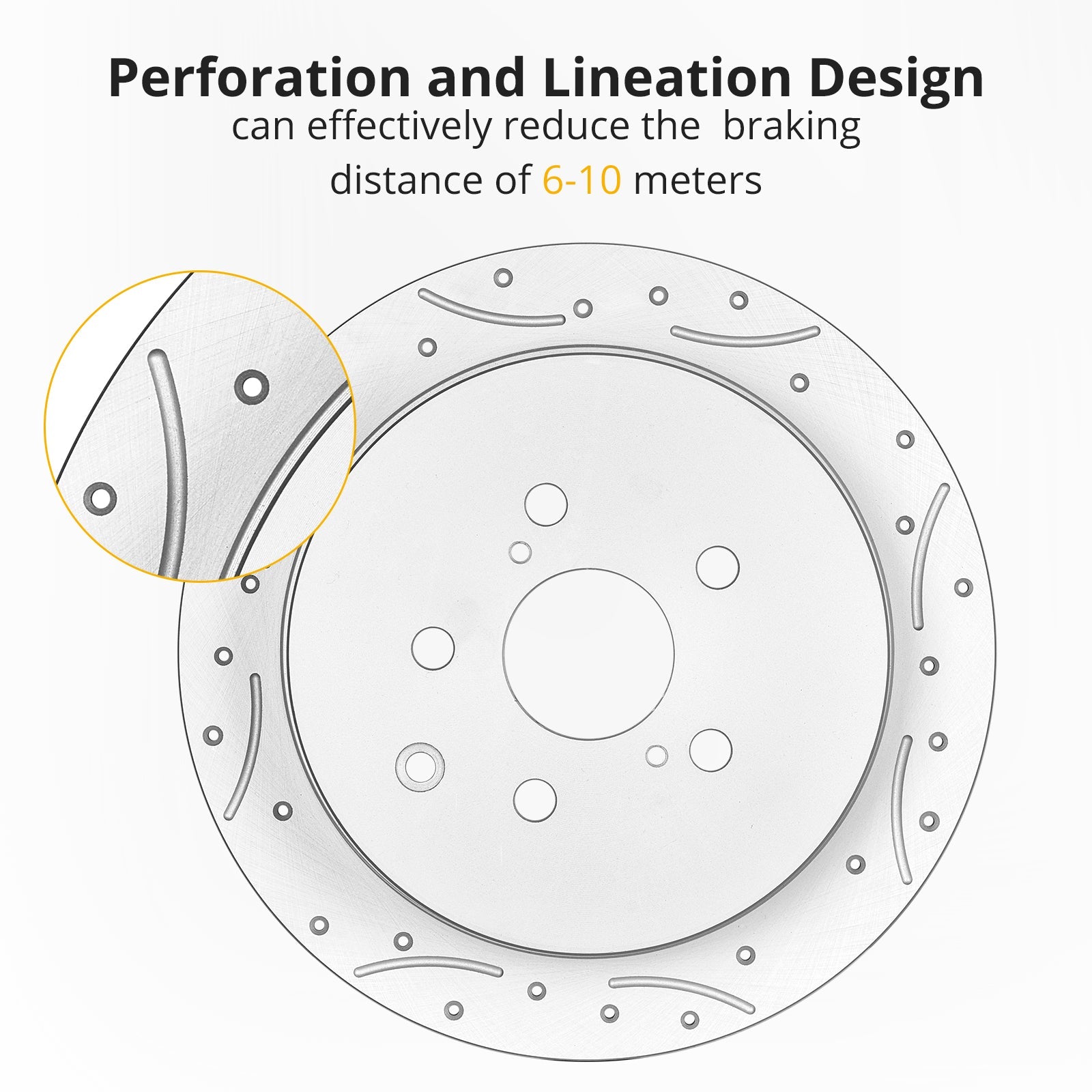 Garvee Premium Ceramic Disc Rear Brake Rotor Compatible With JEEP WRANGLER JEEP WRANGLER JK Rear Aluminum-Zinc Coating