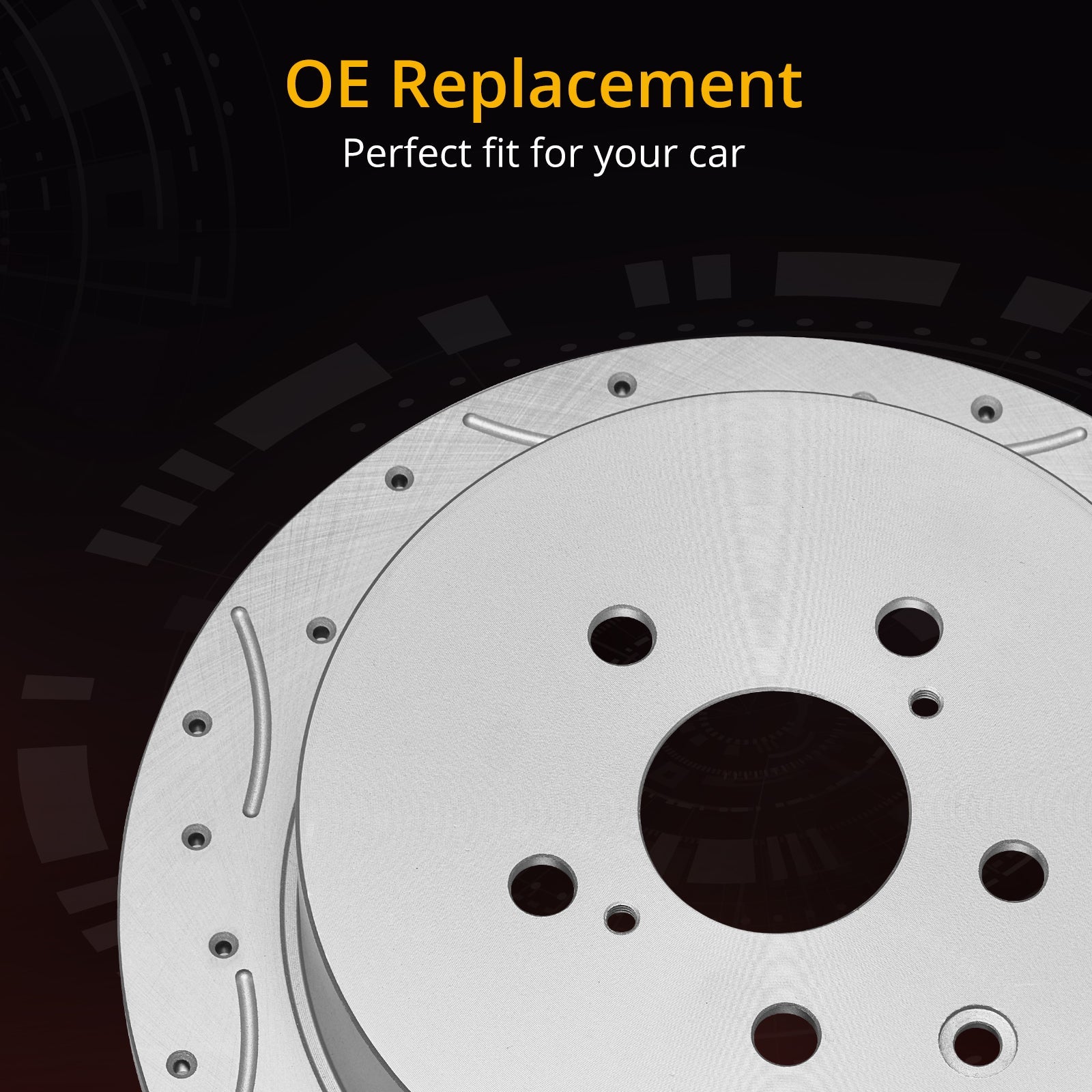 Garvee Premium Ceramic Disc Rear Brake Rotor Compatible With JEEP WRANGLER JEEP WRANGLER JK Rear Aluminum-Zinc Coating