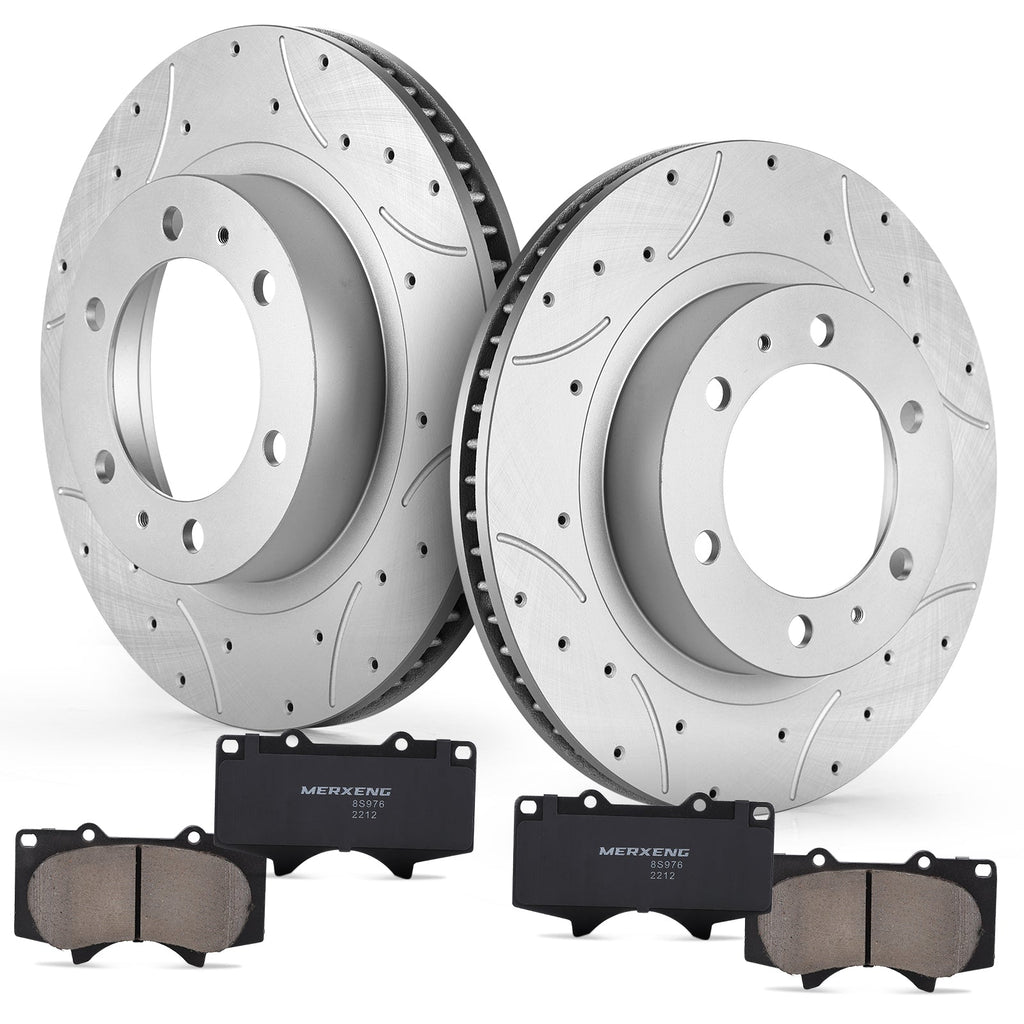 Garvee Premium Ceramic Disc Rear Brake Rotor Compatible With JEEP WRANGLER JK Rear Aluminum-Zinc Coated Durable Rust-Resistant