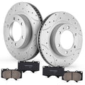 Garvee Premium Ceramic Disc Rear Brake Rotor Compatible With JEEP WRANGLER JK Rear Aluminum-Zinc Coated Durable Rust-Resistant