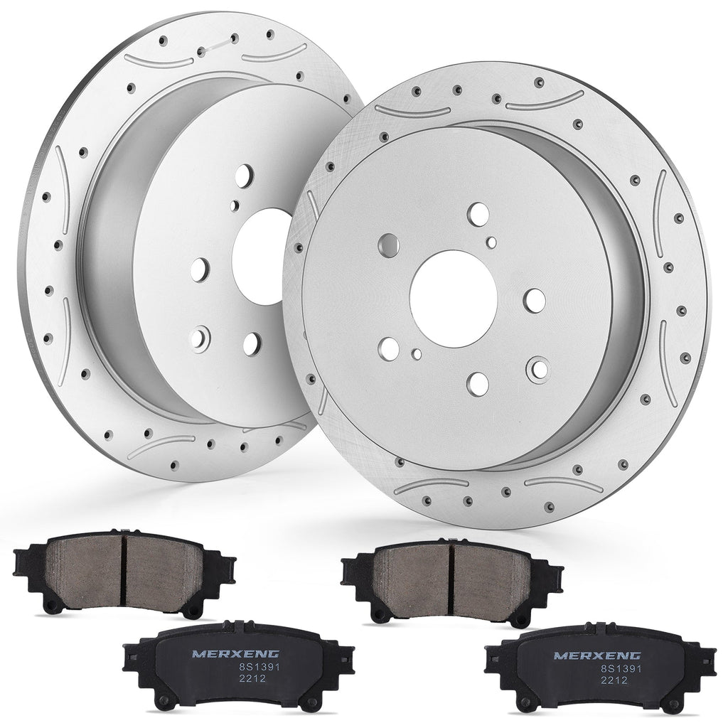 Garvee Premium Ceramic Disc Rear Brake Rotor Compatible With JEEP WRANGLER JEEP WRANGLER JK Rear Aluminum-Zinc Coating