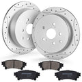 Garvee Premium Ceramic Disc Rear Brake Rotor Compatible With JEEP WRANGLER JEEP WRANGLER JK Rear Aluminum-Zinc Coating