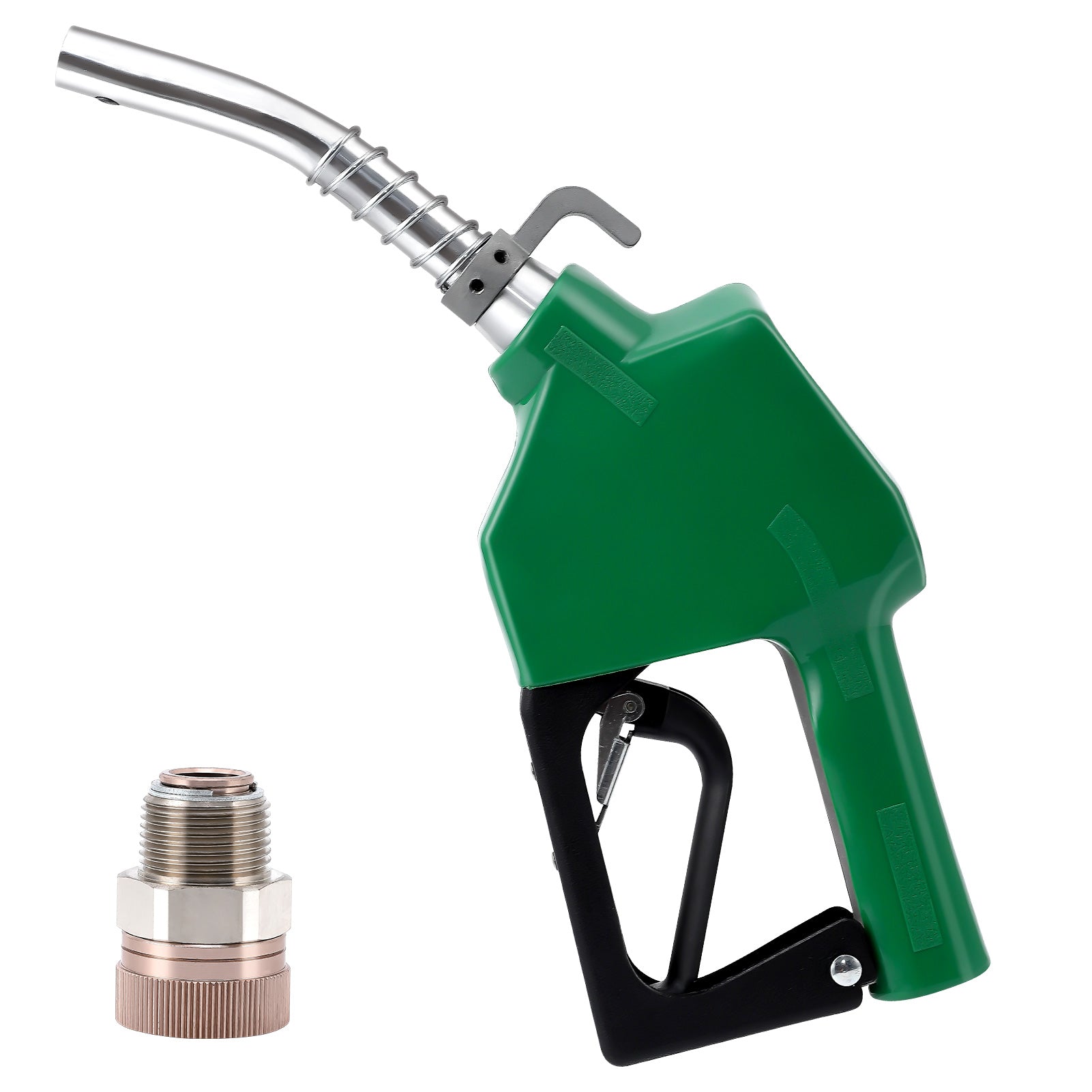 Garvee Automatic Fuel Nozzle, 3/4" NPT Inlet Thread & 13/16" Spout, 11 GPM Max Flow Rate, Auto Shut Off, Aluminum & PVC Gas Pump Handle with 360° Swivel for Gasoline Diesel Kerosene Refilling