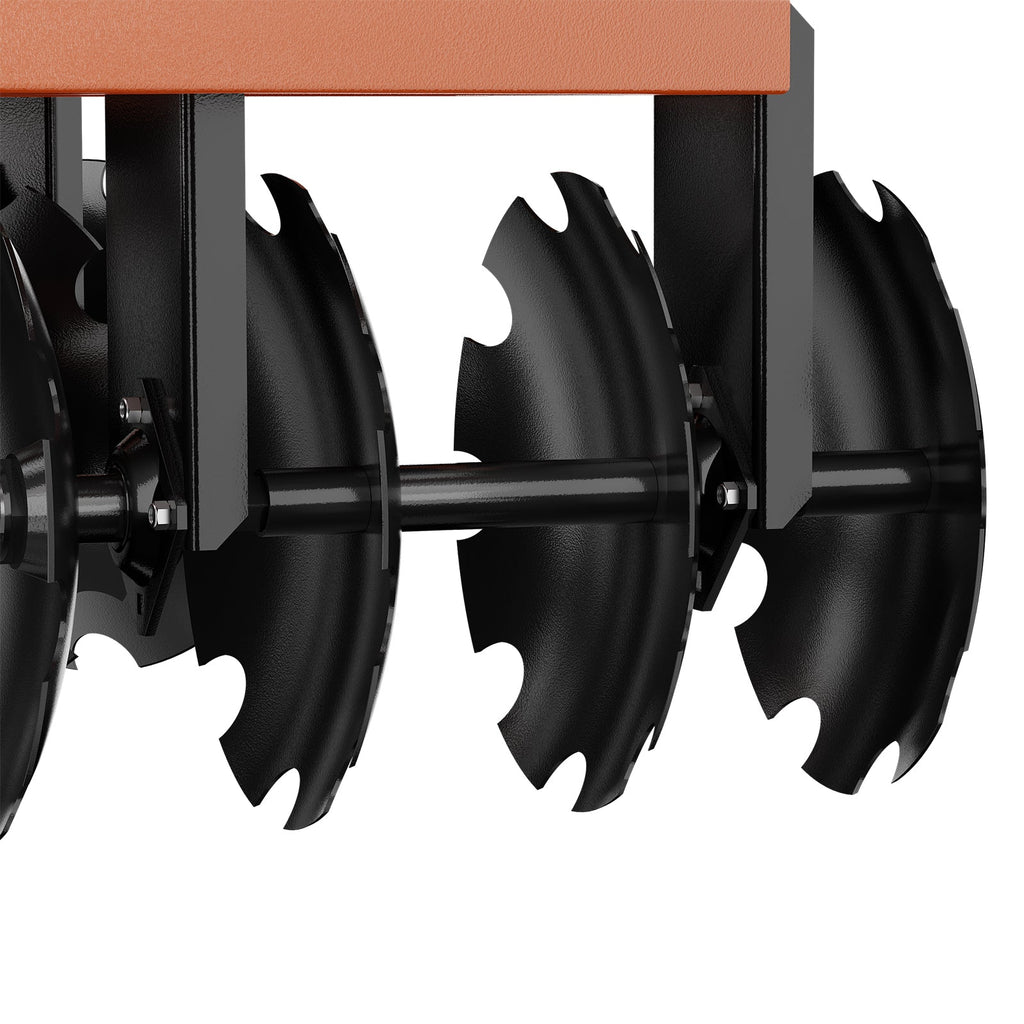 Garvee 5ft Disc Harrow Plow Tractor Attachment – 3-Point Hitch, 16” Notched Discs for Field Cultivation & Soil Preparation