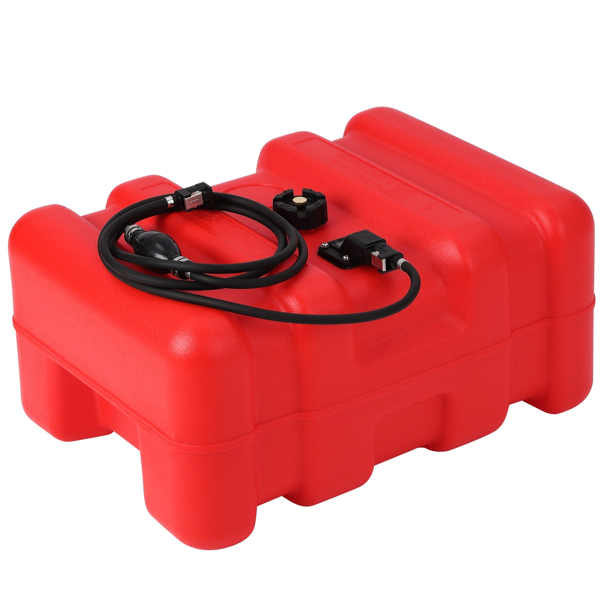 Garvee Marine Fuel Tank, 14-Gallon Outboard Marine Portable Fuel Tank with Fuel Line, I-Shaped Handle, Easy to Carry