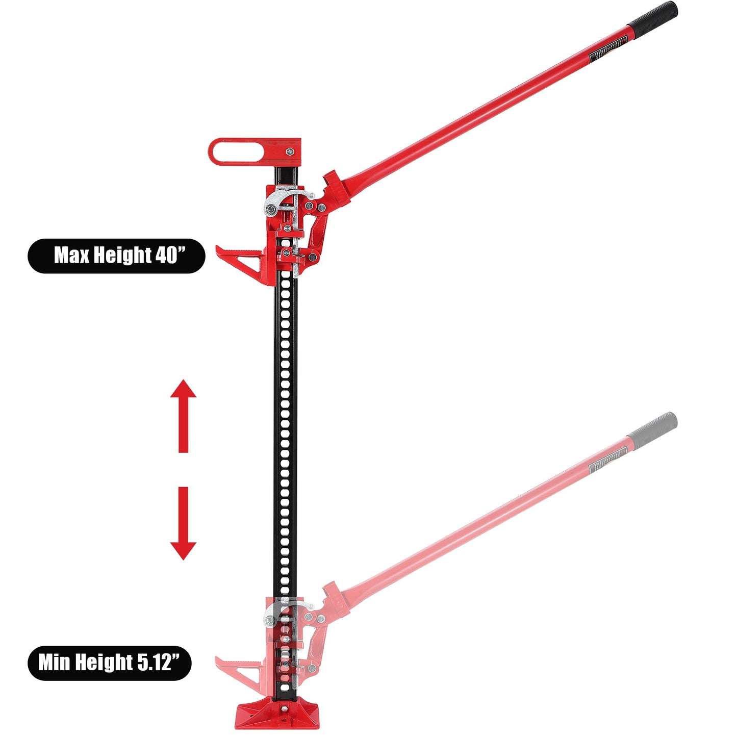 Garvee High Lift Farm Jack 48" Heavy Duty 7000 Lbs Capacity Steel Durable Rust-Resistant Ratcheting Handle Off-Road Rescue