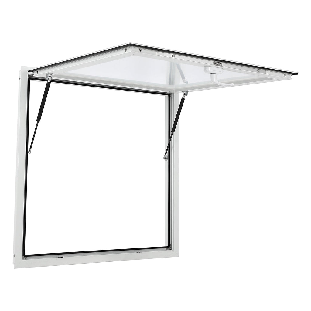 Garvee Concession Window, 36" x 36" Aluminum Alloy Food Truck Service Window, Concession Stand Serving Window Door with Double-Point Fork Lock, Concession Awning Door Up to 85 Degrees, Glass Not Included