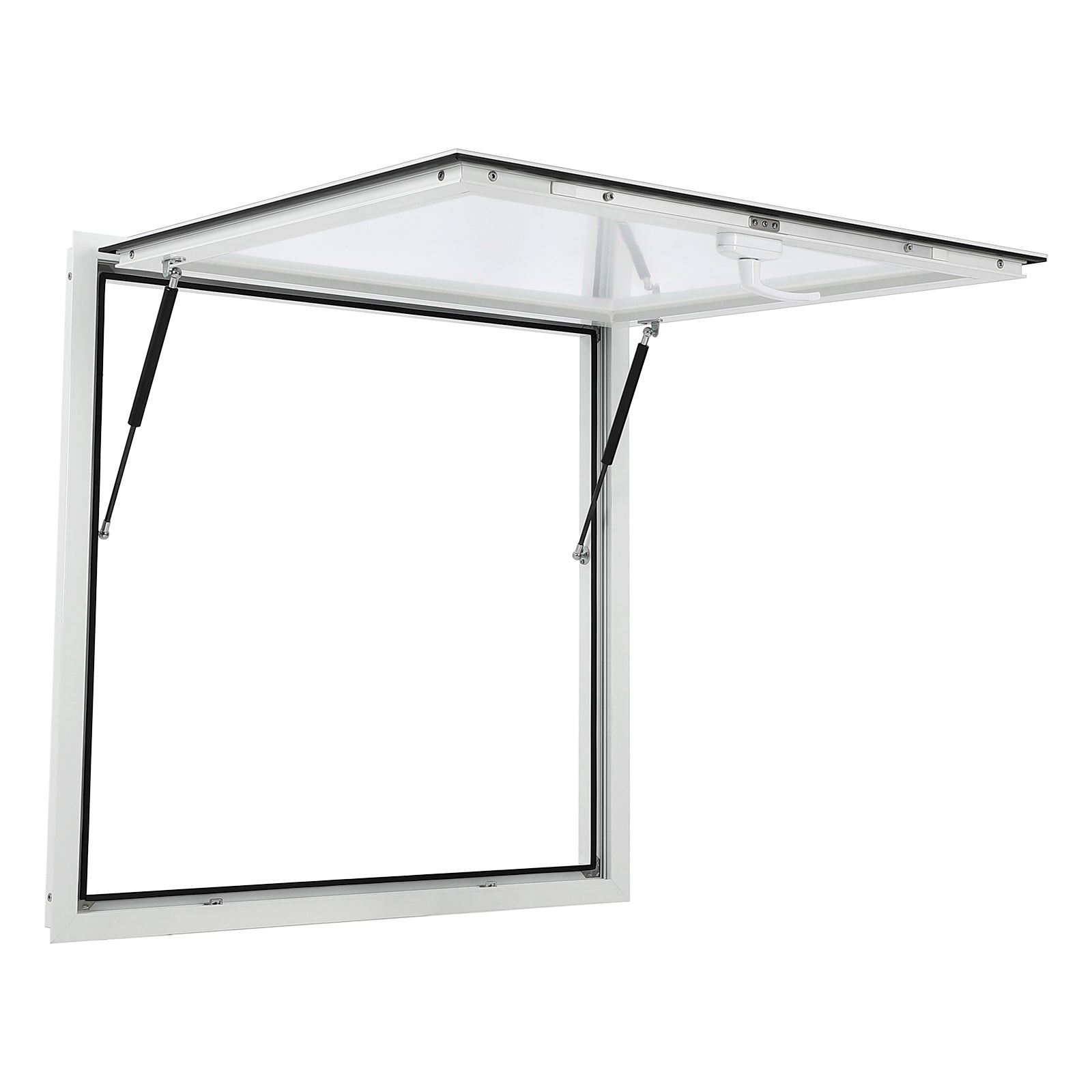 Garvee Concession Window, 36" x 36" Aluminum Alloy Food Truck Service Window, Concession Stand Serving Window Door with Double-Point Fork Lock, Concession Awning Door Up to 85 Degrees, Glass Not Included