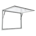 Garvee Concession Window, 48" x 36" Aluminum Alloy Food Truck Service Window, Concession Stand Serving Window Door with Double-Point Fork Lock, Concession Awning Door Up to 85 Degrees, Glass Not Included