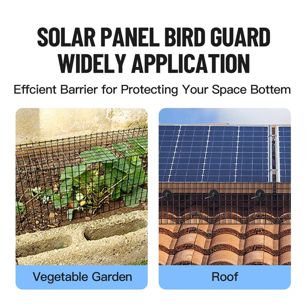 Garvee 6in x 50ft Bird Mesh Guard Livestock Chicken& Solar Panel Fencing – Galvanized Steel Wire Screen with PVC Coating, Durable & Easy to Install