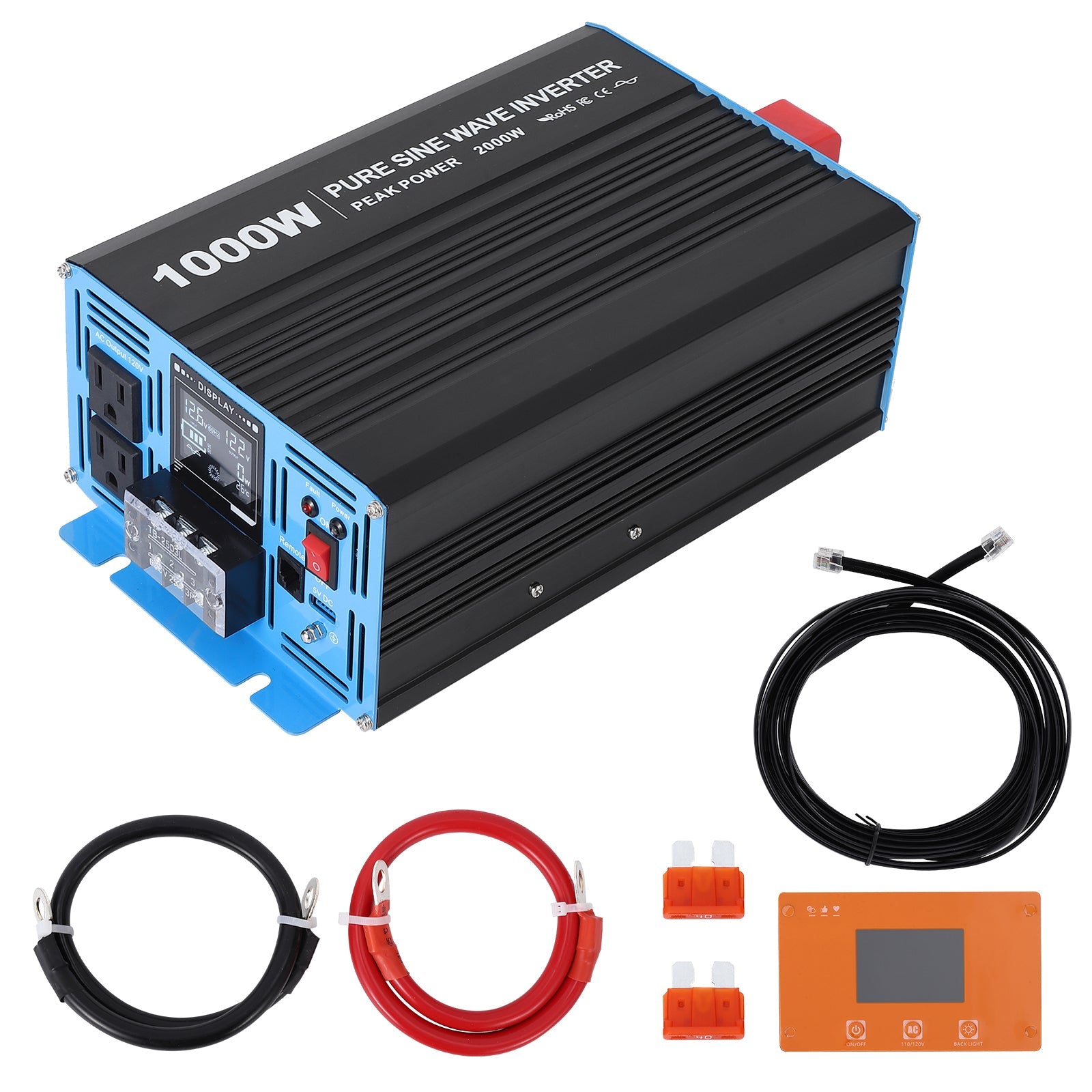 Garvee 700W Pure Sine Wave Inverter With USB Port And Remote Controller For Home RV Truck 12V DC To 120V AC