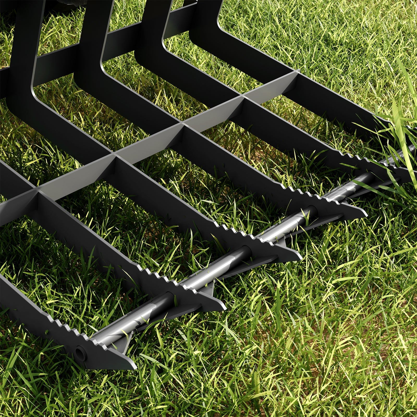 Garvee Attachments 48in Economy Skid Steer Root Grapple Bucket Attachment, 3/8in Thick Steel Frame, Quick Tach Mounting System