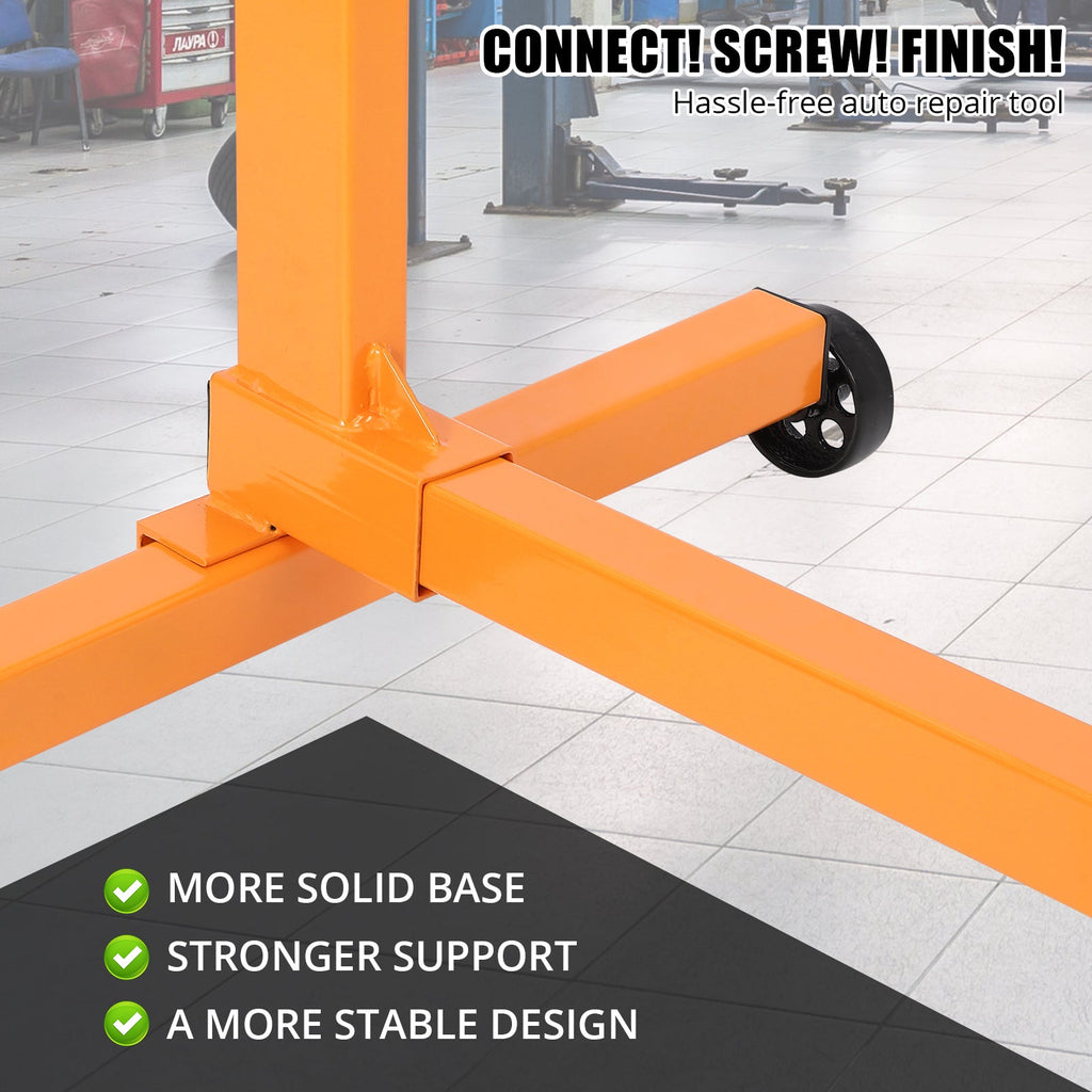 Garvee Rotating Engine Stand - 750LBS Steel Rotating Engine Stand with 360° Adjustable Mounting Head, Built-In Tool Tray, 4 Adjustable Arms