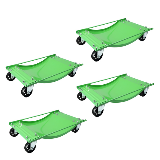 Garvee Car Dolly Set of 4, Garvee 10,000 LBS Vehicle Wheel Dolly with Heavy Duty 3.5 Inch Steel Wheels for Moving Cars, Trucks, Trailers, Motorcycles, and Boats, 23.8in x 14.4in