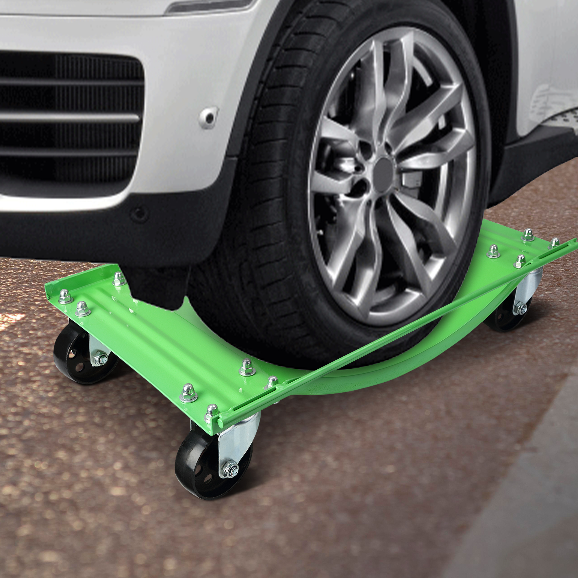 Garvee Car Wheel Dolly Set of 2, Garvee 5000 LBS Vehicle Rollers Dolly for Moving Car with Heavy Duty 3.5 Inch Steel Wheels, 23.8in x 14.4in