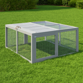 Garvee Folding Chicken Coop Run Rabbit Hutch, Portable Wooden Chicken Cage Pens with Top & Side Opening Doors, Small Animal Poultry Pet Cage for Outdoor, Indoor, No Assembly Required
