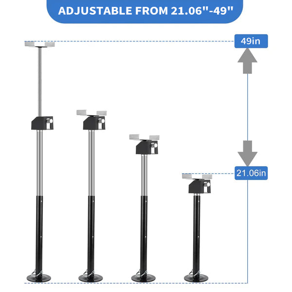 Garvee RV Stabilizer Jacks – Electric Trailer Jack Set (Supports 5000 lbs) with Flat Top Support Blocks, Adjustable 21.06"-49", Heavy-Duty Camper Stabilizer, Set of 4