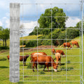 Garvee 5'x164' Cattle Fence - 15-Gauge Galvanized Steel with Zinc Coating, Reinforced Joints for Livestock & Garden Protection