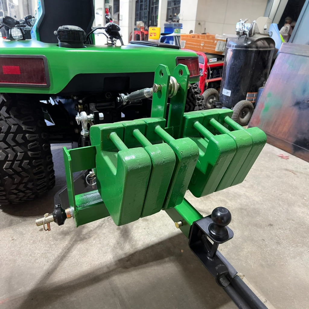 Garvee 3 Point Trailer Hitch 2" Receiver aCategory 1 Tractor Quick-Change Heavy-Duty Stainless Steel with Suitcase Weight Bracket for Farming & Hauling