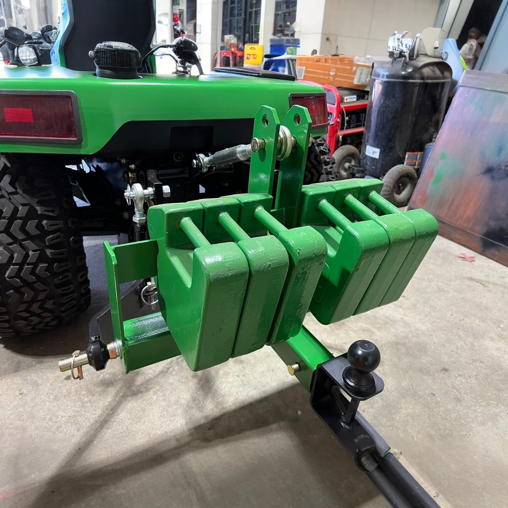 Garvee 3 Point Trailer Hitch 2" Receiver aCategory 1 Tractor Quick-Change Heavy-Duty Stainless Steel with Suitcase Weight Bracket for Farming & Hauling