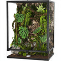 Garvee 67 Gallon Reptile Tall Glass Terrarium with Double Hinge Door & Top Screen Ventilation, ABS Plastic & Aluminum Frame, Side Nets & Glass Panels, Easy Assembly, Reptile Breeding Habitat