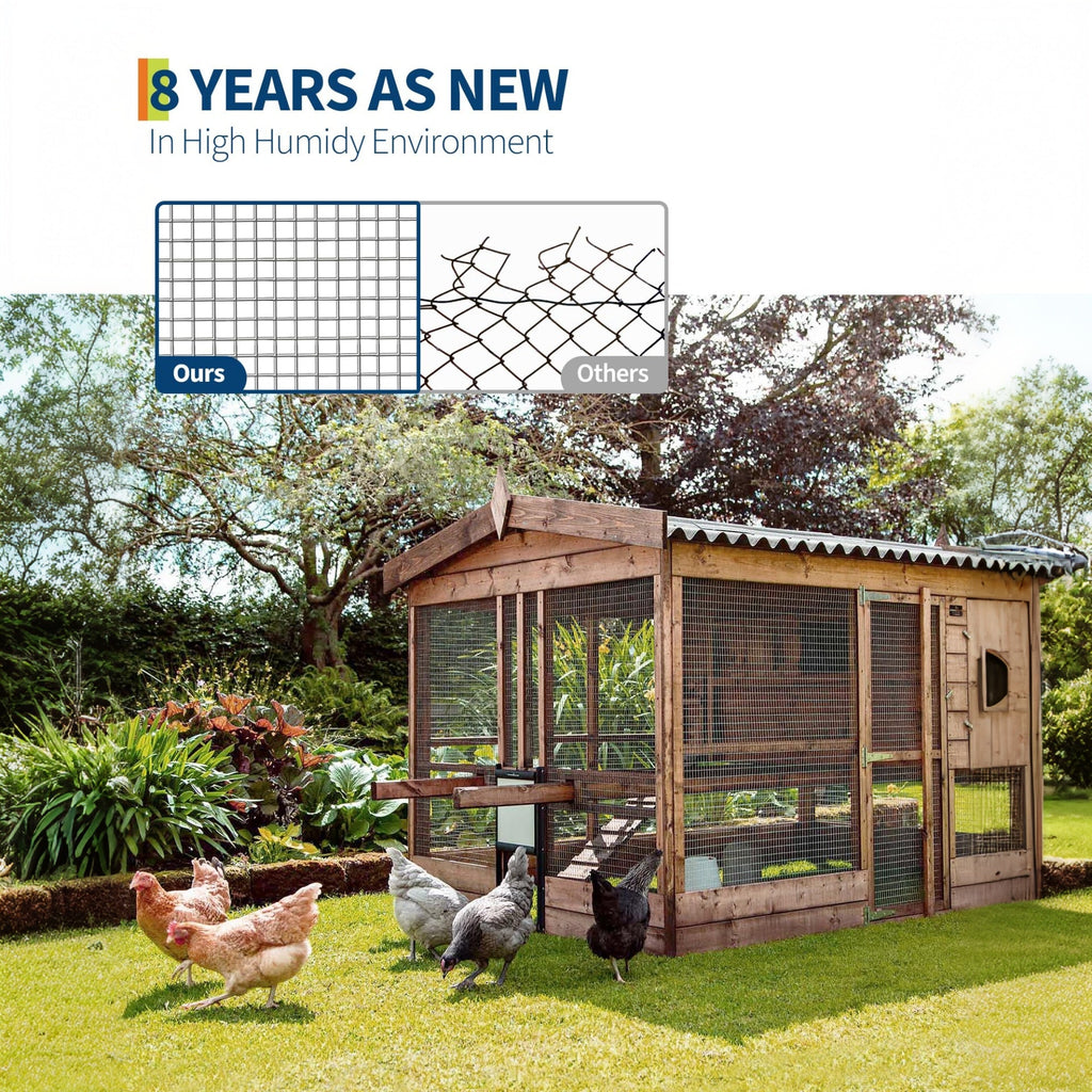 GARVEE 1/2" Hex Wire Mesh - 4'x100' Galvanized Steel Roll, Rust-Resistant Fencing for Chicken Coops & Gardens (Small Animal Barrier)