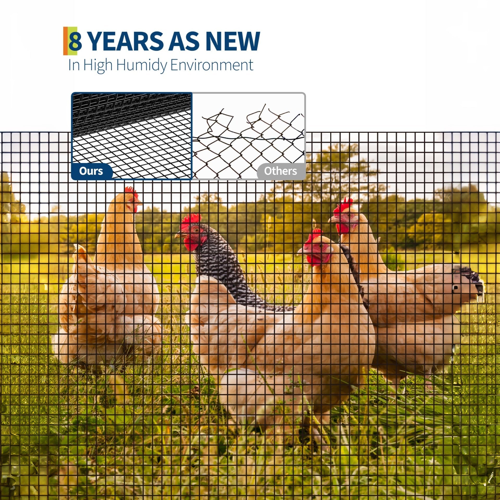 GARVEE 4'x50' Hex Wire Mesh - Galvanized Steel Fencing w/Smooth Edges for Gardens & Coops (Rust-Resistant, Small Animal Proof)