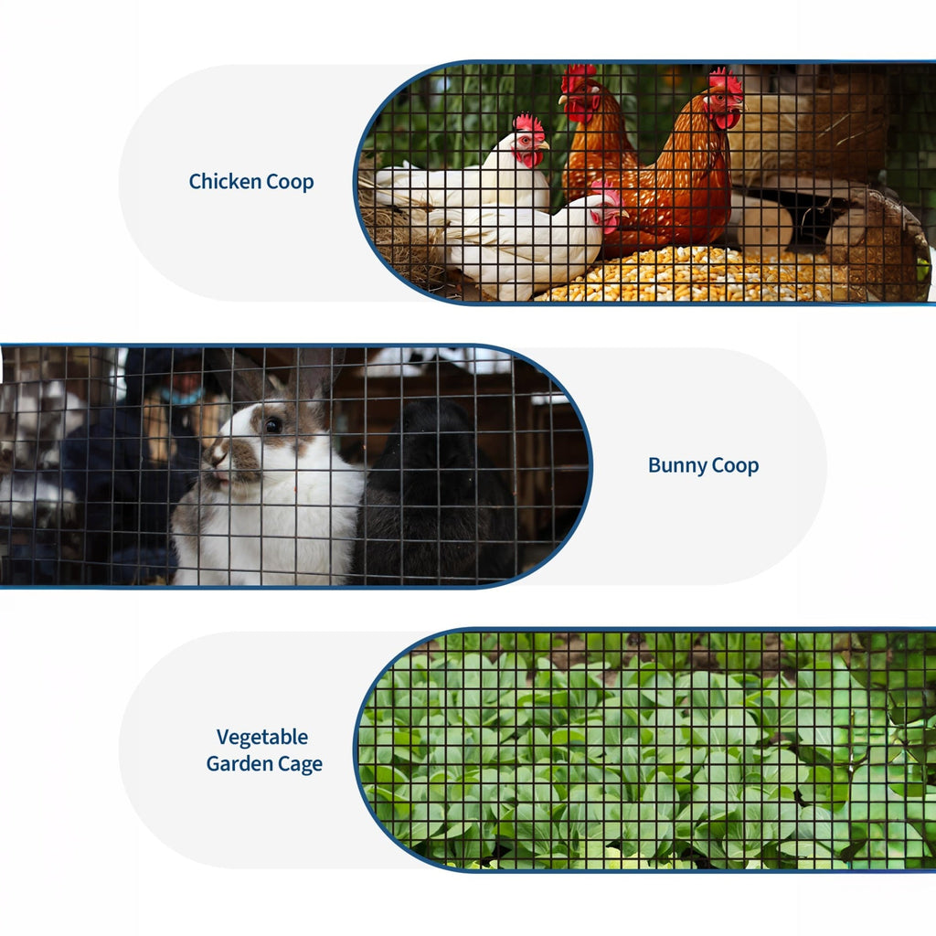 GARVEE 3'x100' Hex Mesh Fence - Galvanized Steel, Rust-Resistant w/Smooth Edges for Gardens & Coops (Small Animal Proof)