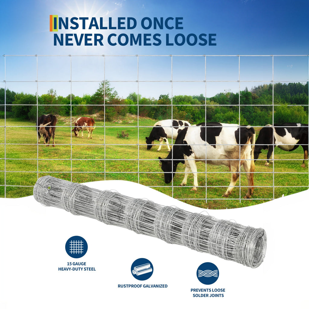 Garvee 6'x328' Galvanized Steel Hardware Cloth - Welded Mesh w/Reinforced Joints for Livestock Enclosures & Agricultural Use