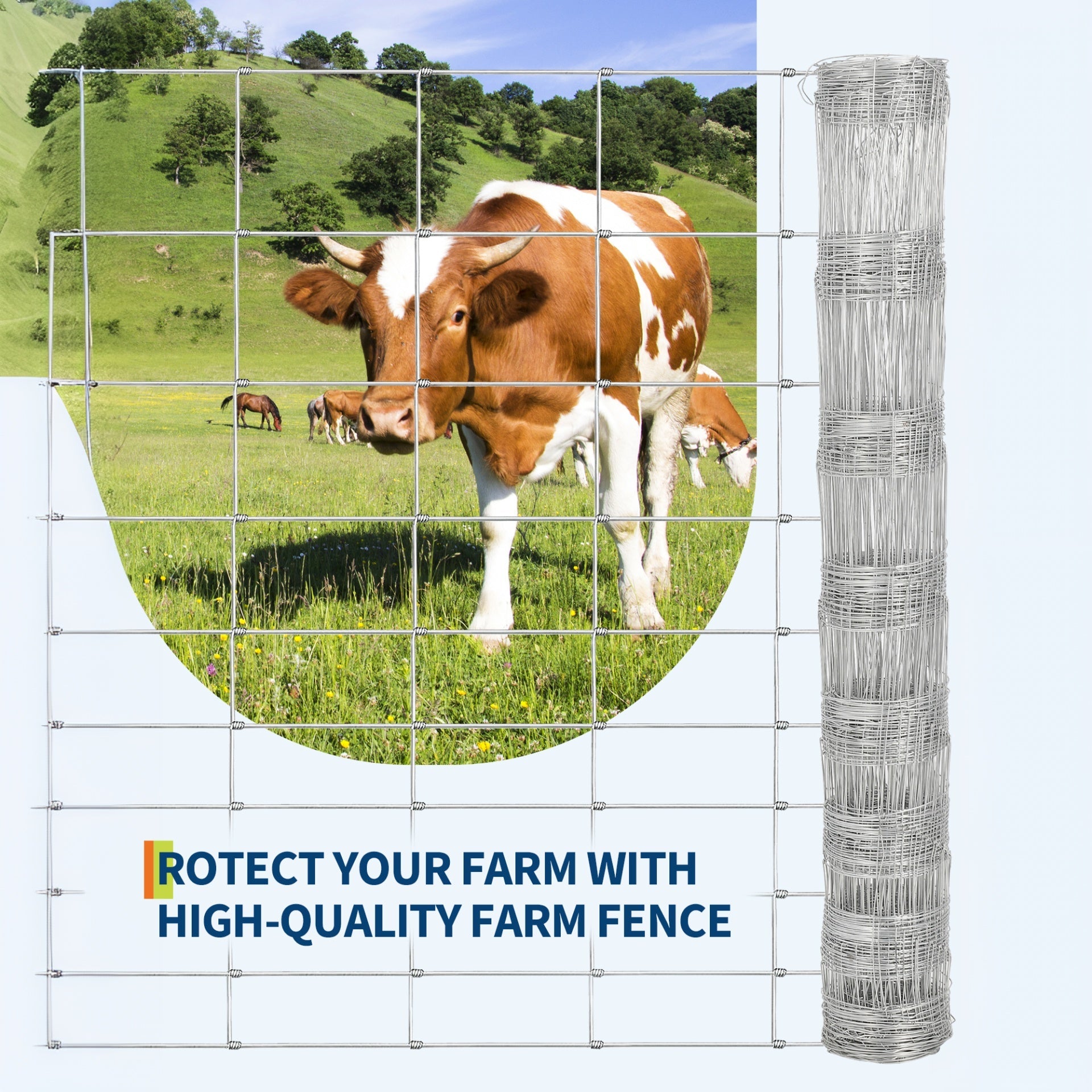 Garvee 6'x328' Galvanized Steel Hardware Cloth - Welded Mesh w/Reinforced Joints for Livestock Enclosures & Agricultural Use