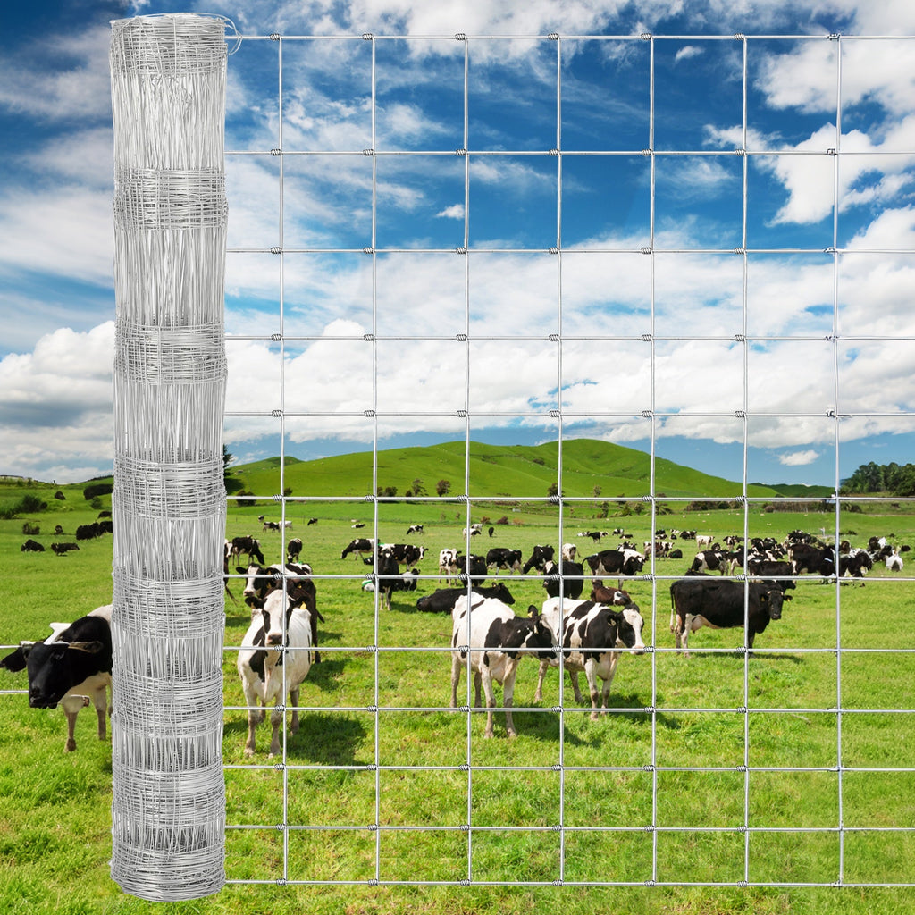 Garvee 6'x328' Galvanized Steel Hardware Cloth - Welded Mesh w/Reinforced Joints for Livestock Enclosures & Agricultural Use