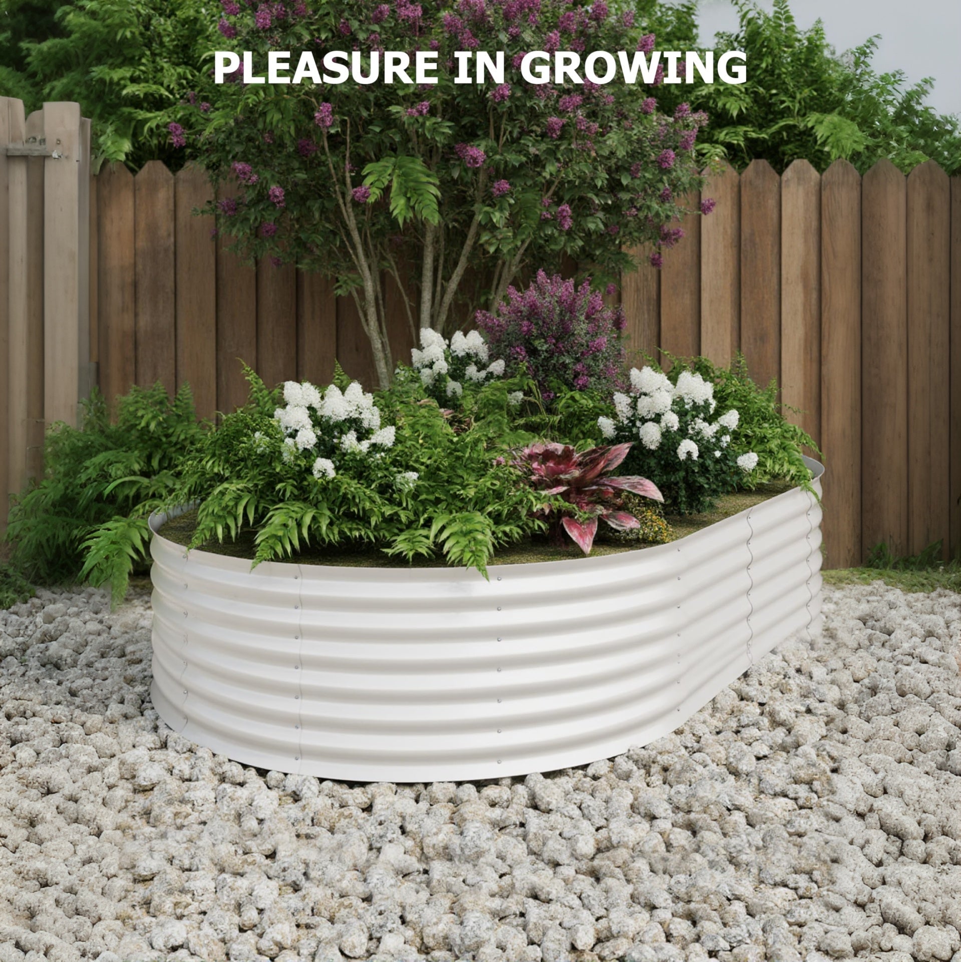 Garvee 10' X 4' X 1.5' Raised Garden Bed Galvanized Steel Durable Rust-Resistant Easy Assembly Open-Bottom Design Outdoor Vegetable Flower Planter