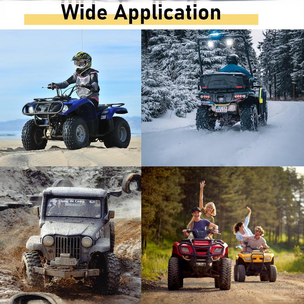 Garvee Set of 2 ATV All-Terrain Tires 16X8-7 4PR Tubeless Nylon 6-Ply Abrasion Resistant Enhanced Traction Off-Road Trail Sand Mud