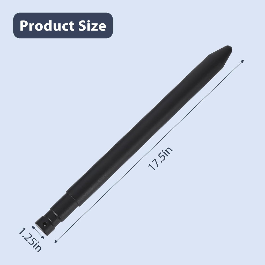 Garvee 17" Stabilizer Hay Bale Spear Attachment, Pair Quick Attach Bale Spike Without Sleeves, Black Powder Coated Hay Bale Forks Handing Equipment Fit for for Skid Steer Mount Plate Tractors Loaders