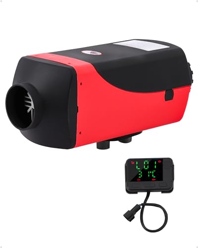 Garvee Diesel Air Heater 12V with 10L Tank & Muffler, Diesel Heater 5KW, Diesel Parking Heater with LCD Thermostat Monitor & Remote Control for Trucks, Trailer, Boat and Motor-Home
