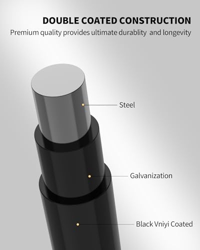 Garvee Black Hardware Cloth 1/2 Inch 24 in x 50 ft 19 Gauge PVC Coating Wire Mesh Rolls Vinyl Coated Welded Chicken Wire Fencing for Home and Garden Fence and Home Improvement Project