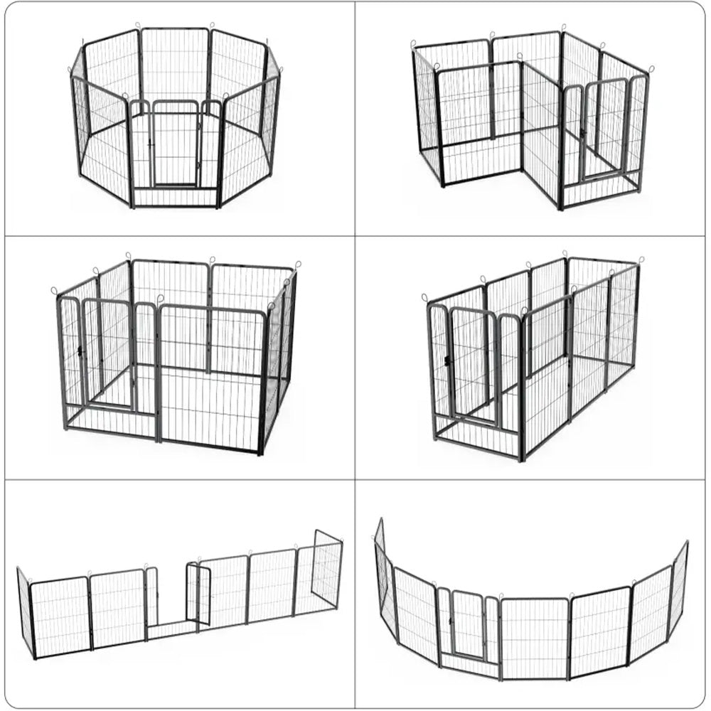 Garvee Dog Playpen Outdoor, 40 inch 8 Panels Dog Pen Indoor Heavy Duty Puppy Exercise Pen Metal Pet Fence for RV Camping/Yard/Garden