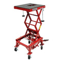 Garvee 300 LBS Hydraulic Motorcycle Lift Jack, 300 LBS ATV Scissor Lift Jack for Motorcycles - With Wheels